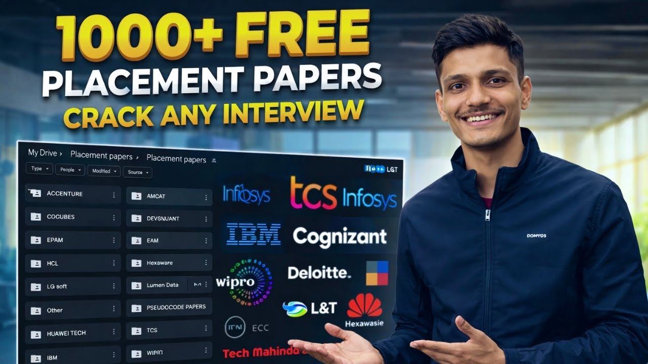 1000+ Campus Placement Papers  Free | Aptitude & Technical |  Crack any Interview #placements #job