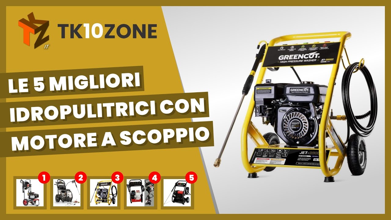 Le 5 migliori idropulitrici con motore a scoppio
