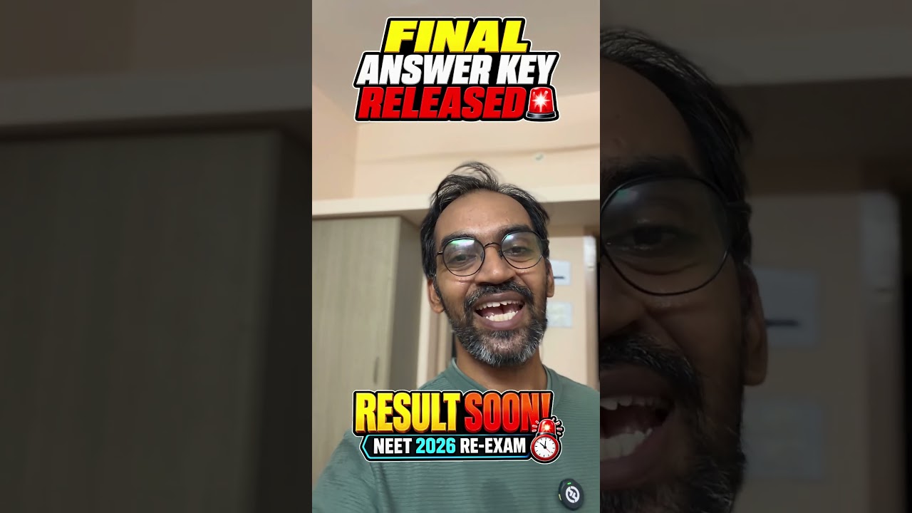 Final answer key released! NEET UG 2026 ReExam result soon! #neet2026 #answerkey #neetresult