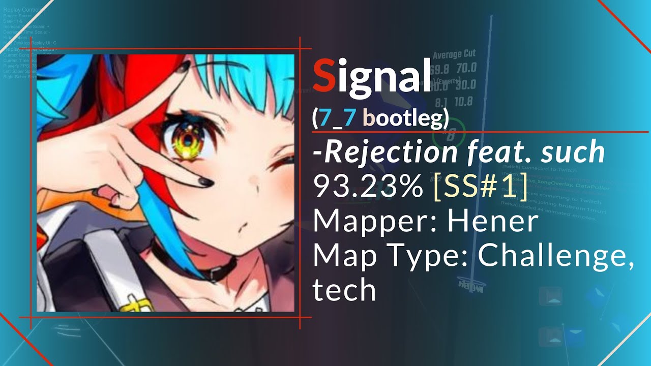 Beat Saber | banger | Rejection feat. such - Signal (7_7 bootleg) [EX+] | 93.23% (SS#1)