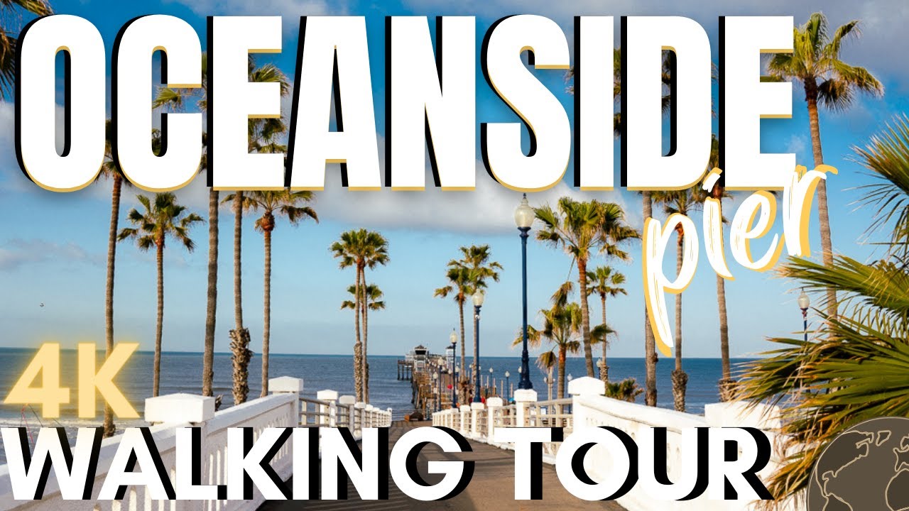 OCEANSIDE Pier Walk 4K 🌴San Diego, California Beach Walk 🌴 Scenic Virtual Walking Tour (No Talking)