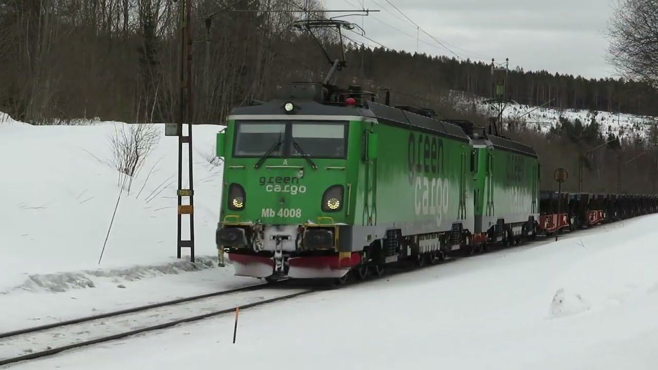 Green Cargo Mb Transmontana St&aring;lpendeln L&auml;nn&auml;s 19Mars23