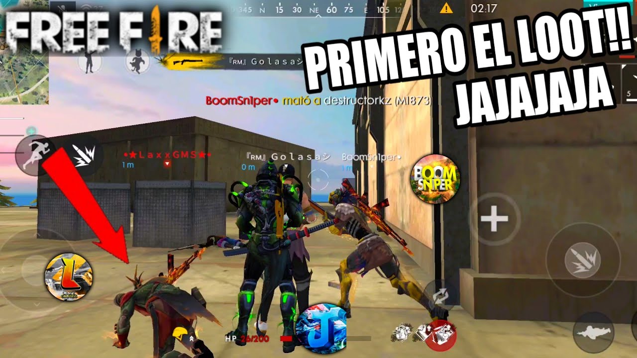 A POR EL LOOT!! MOMENTOS DIVERTIDOS #2 FREE FIRE c/ BoomSniper y LaxxGMS