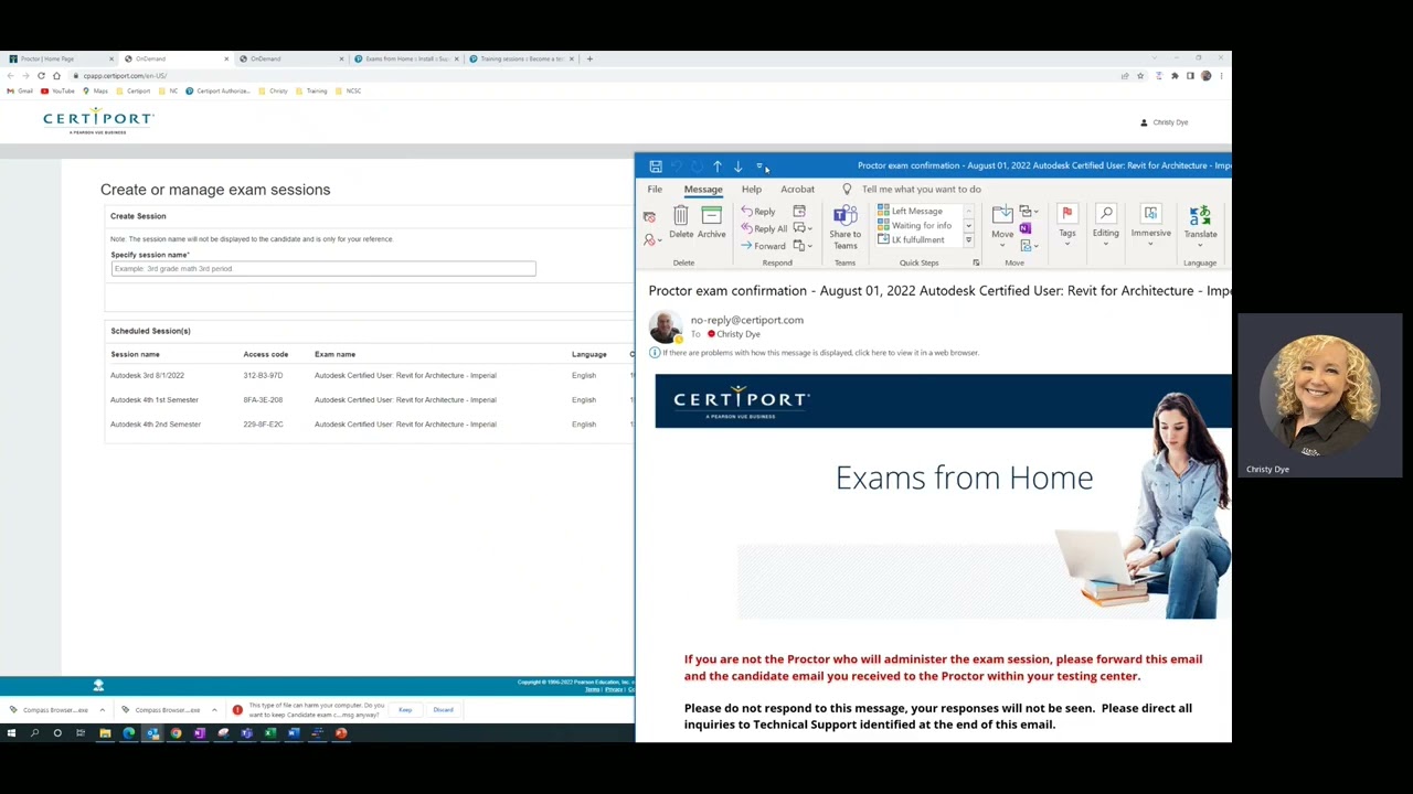How to register to test your students online via Certiport Exams from Home