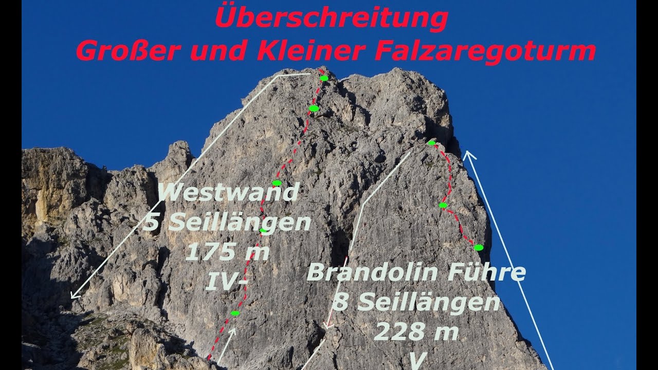 Überschreitung Kl. und Großer Falzaregoturm - Attraversamento delle Torri Falzarego Piccola e Grande