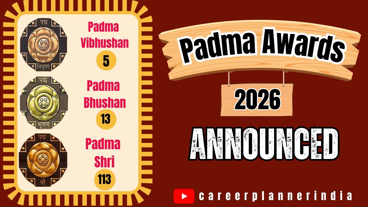 Padma Awards 2026| Current Affairs Series | Day -11 | Important questions of Banking and SSC exams