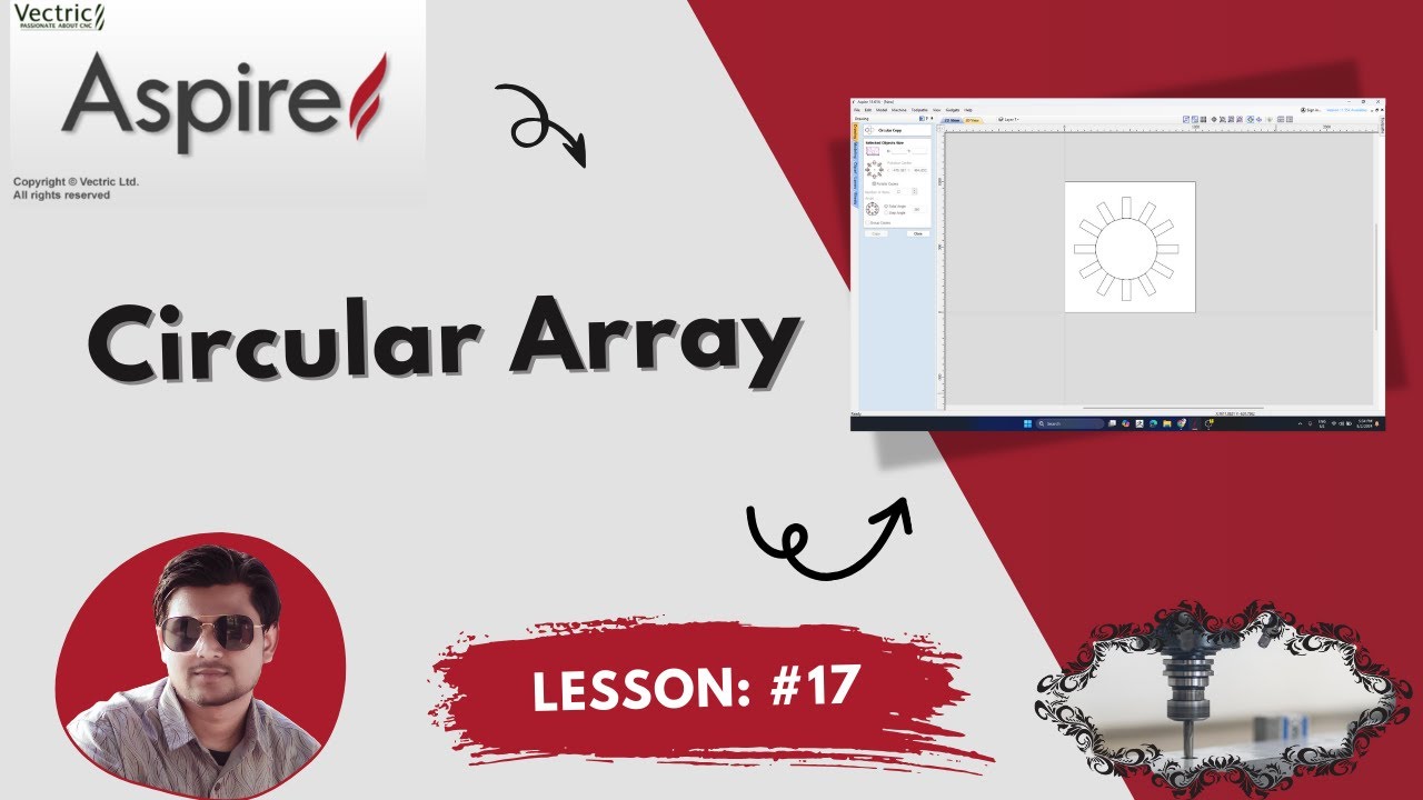 Circular Copy tool in Aspire Software Lesson 17