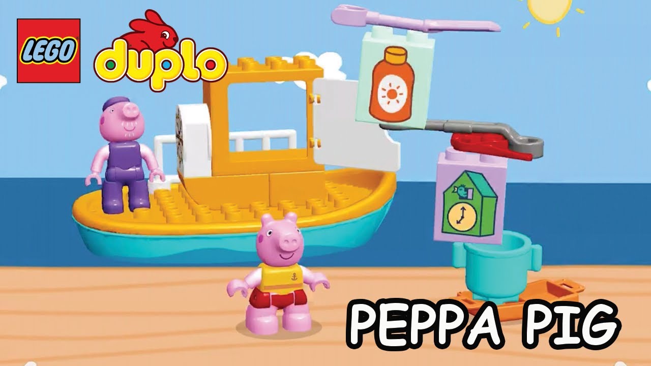 LEGO DUPLO PEPPA PIG ⭐⭐Playful learning with Peppa | Play with Grandpa and The Boat ⭐⭐