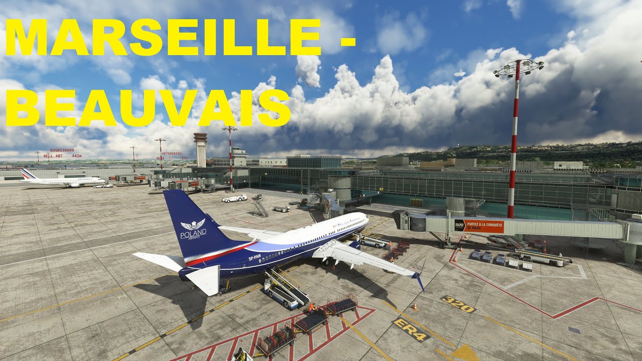 MARSEILLE - BEAUVAIS (4K) MSFS2023 | LFML - LFOB / Serw noth eur.