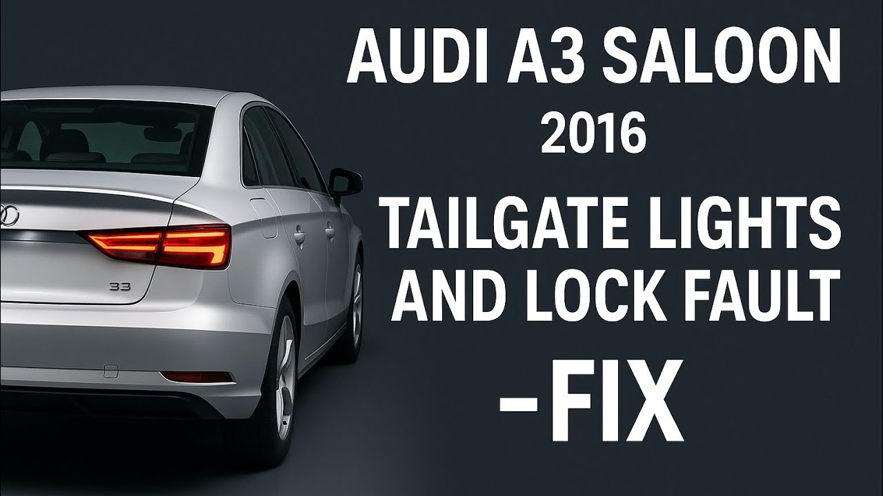 Audi A3 Tailgate Light Failure & Boot Lock Fault Diagnosis + Complete Repair