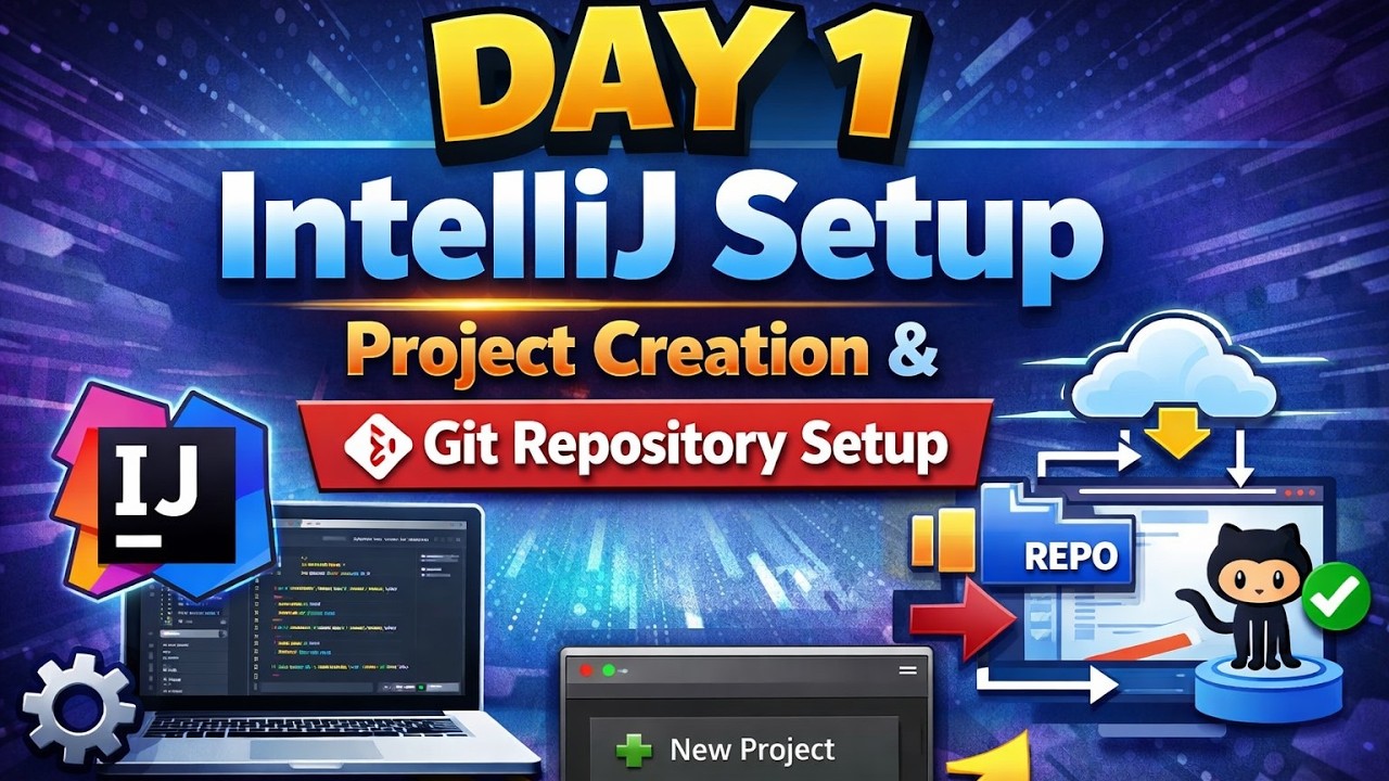 ✅Day 1 | IntelliJ IDEA Setup 🔥 Project Creation & Git Repository | 180 Days Challenge