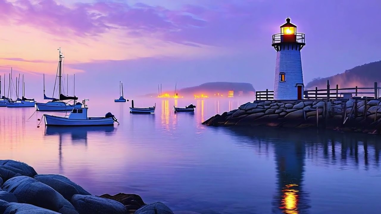 Twilight Harbor Lofi 🌅 Relaxing Music for Deep Sleep & Stress Relief (1 Hour)