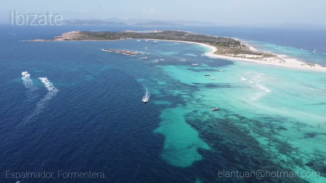 Espalmador, Formentera. Vista de drone
