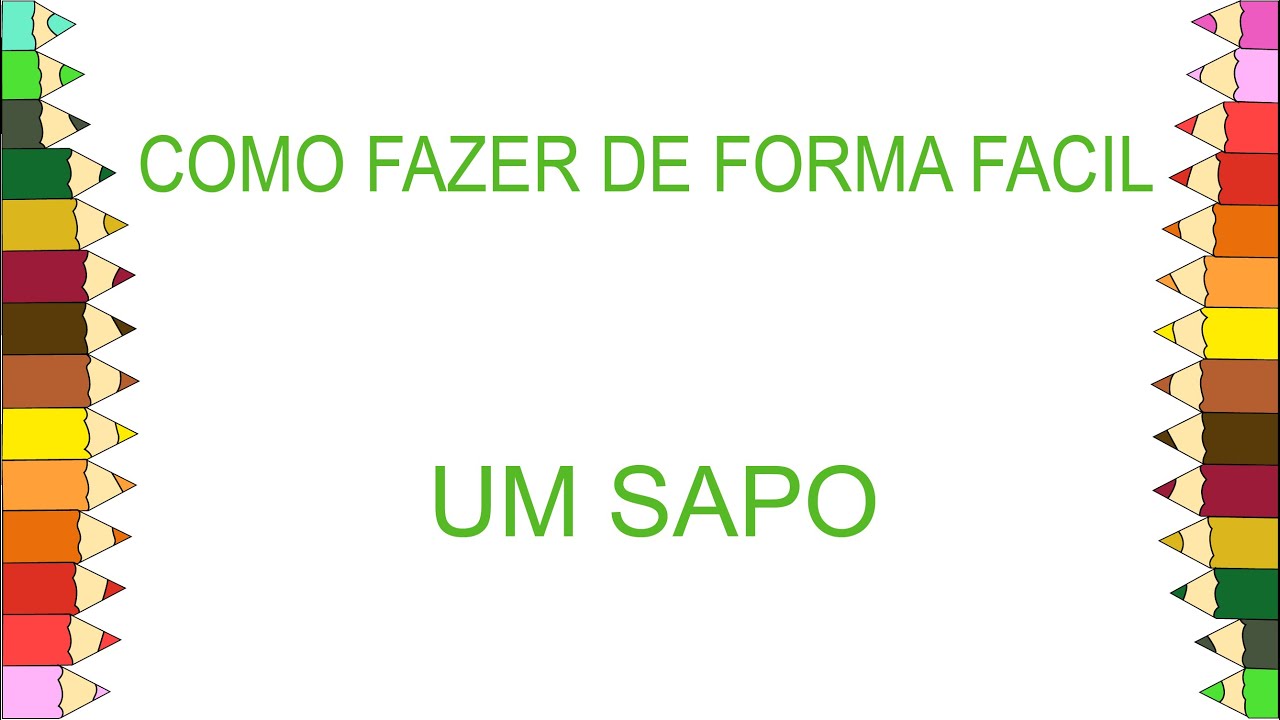 Como desenhar um Sapo de forma bem fácil!
