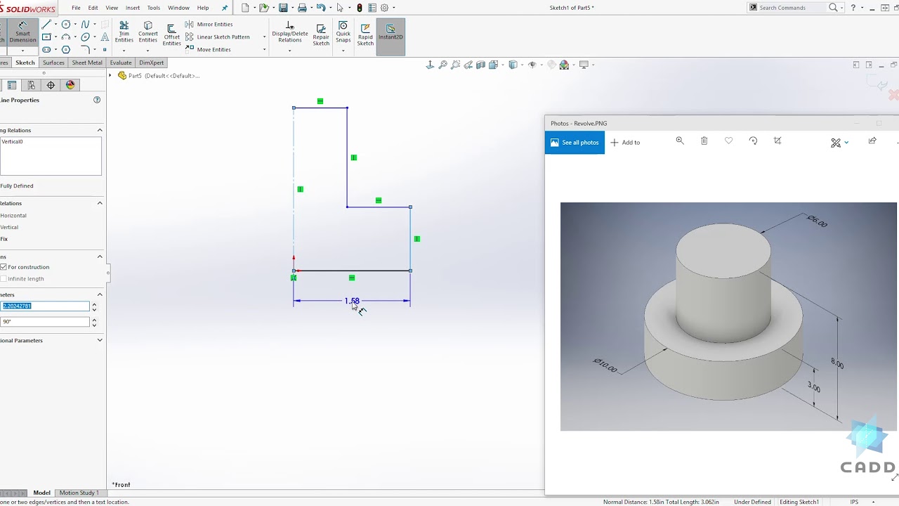 SolidWorks Tutorial for Beginners #45 - How to Create a Revolved Boss