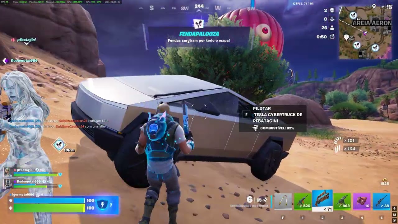 jogando fortnite com meu pai e meu amigo