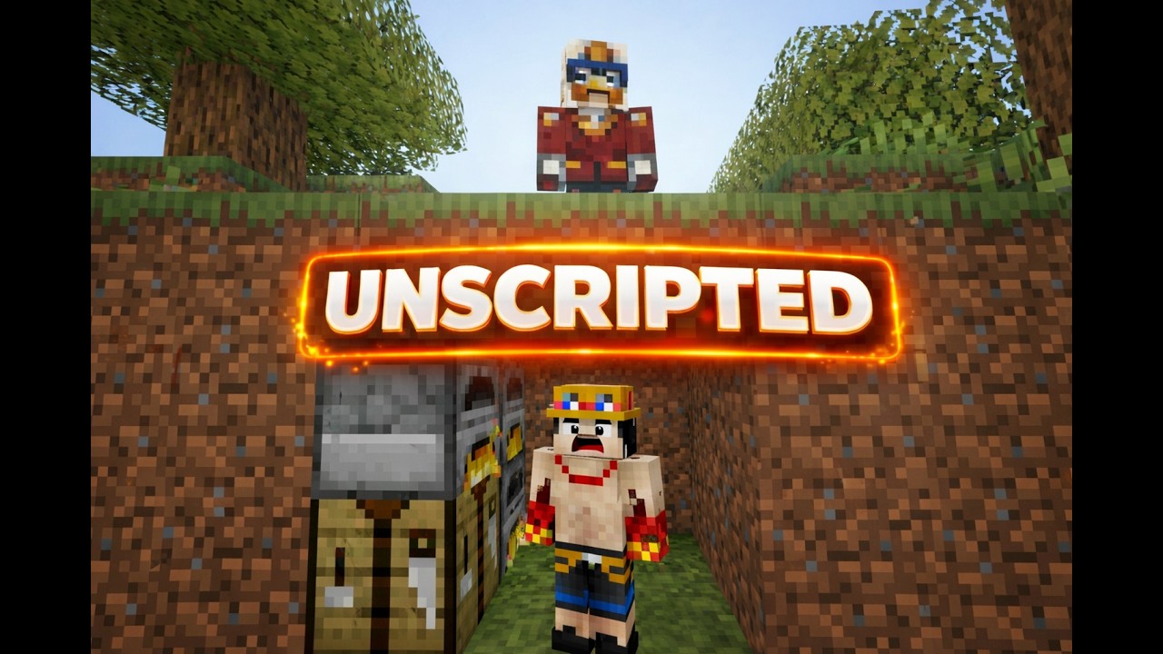 Minecraft Speedrunner VS Hunter but UNSCRIPTED