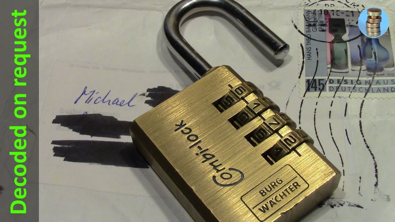 (выбор 598) Расшифровка по запросу: BURG WÄCHTER Combi-lock [инструкция по взлому]