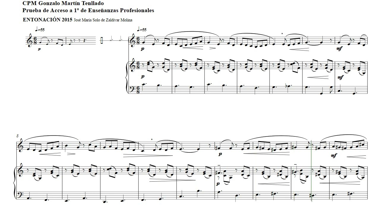 Ejercicio de entonación 2015 (solo piano)