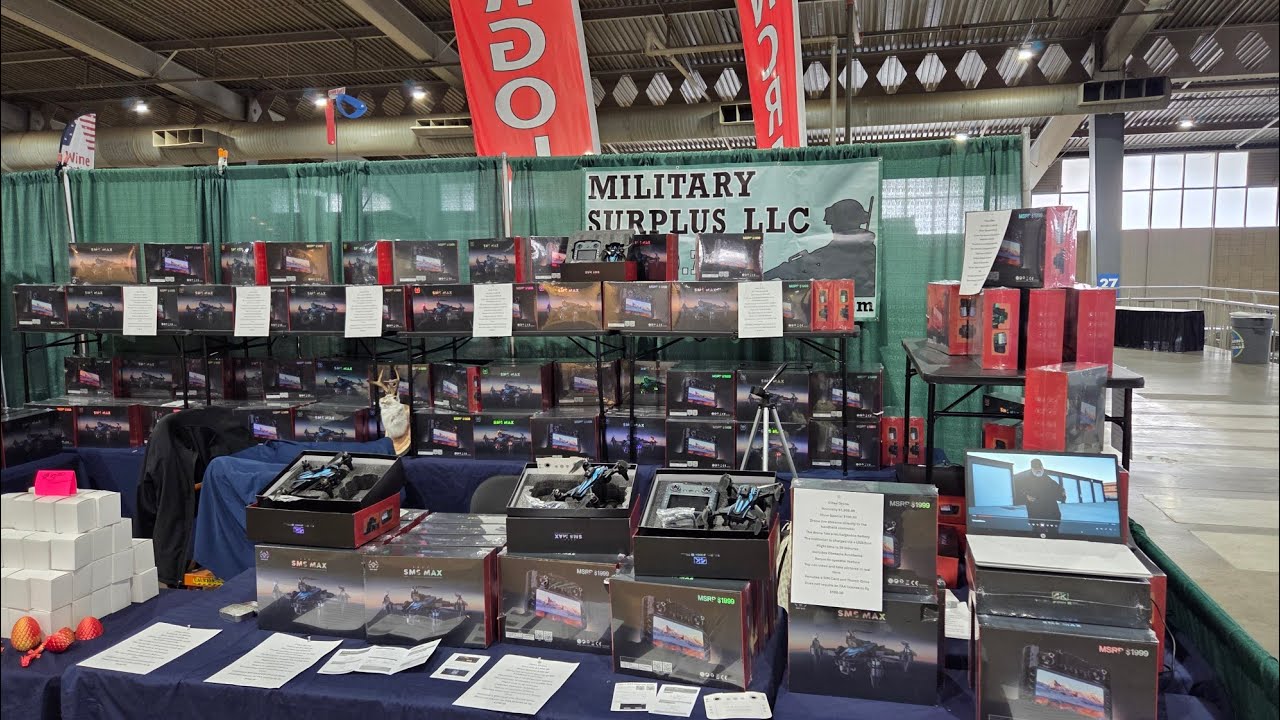 Video 📹 Drones. Tulsa Boat, Sport and Travel Show 2026. Militarysurplusllc.com 