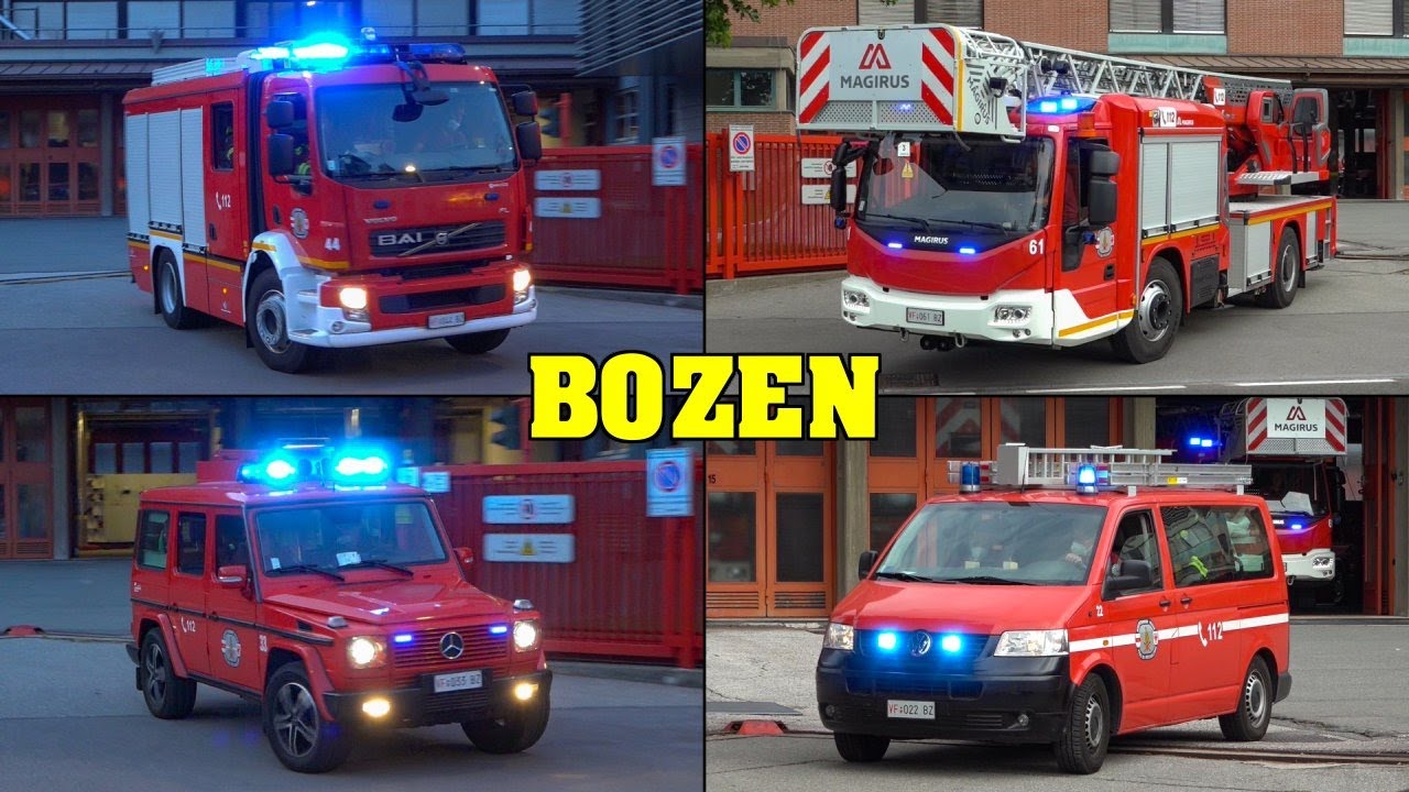 [FEUERWEHR BOZEN] - Einsatzfahrten zu diversen Alarmen | BFBZ + Rettungsdienst & Stadtpolizei!