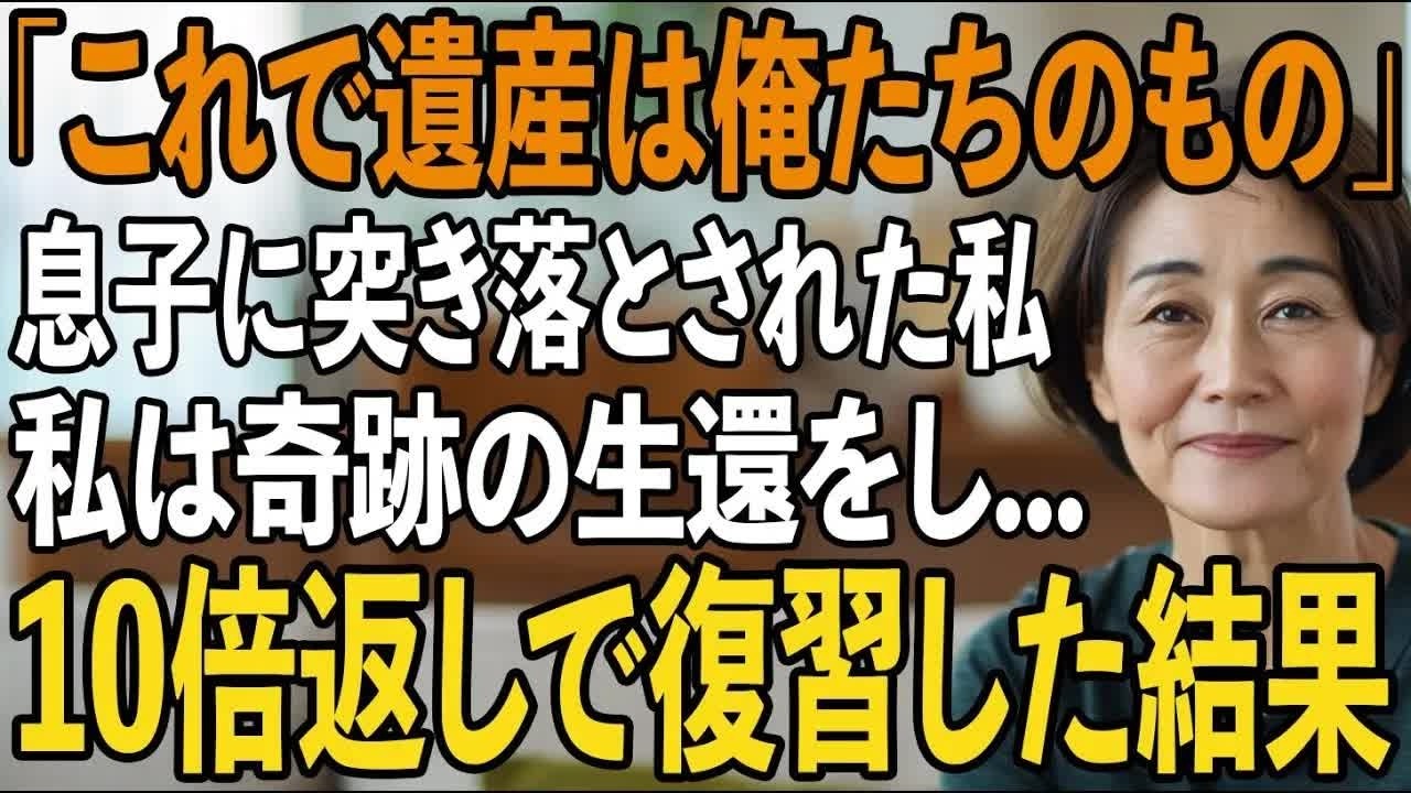 家族旅行で登山中に私を崖から突き落した息子夫婦→金目当ての息子夫婦に生き返って地獄を見せた結果【シニアライフ】【60代以上の方へ】