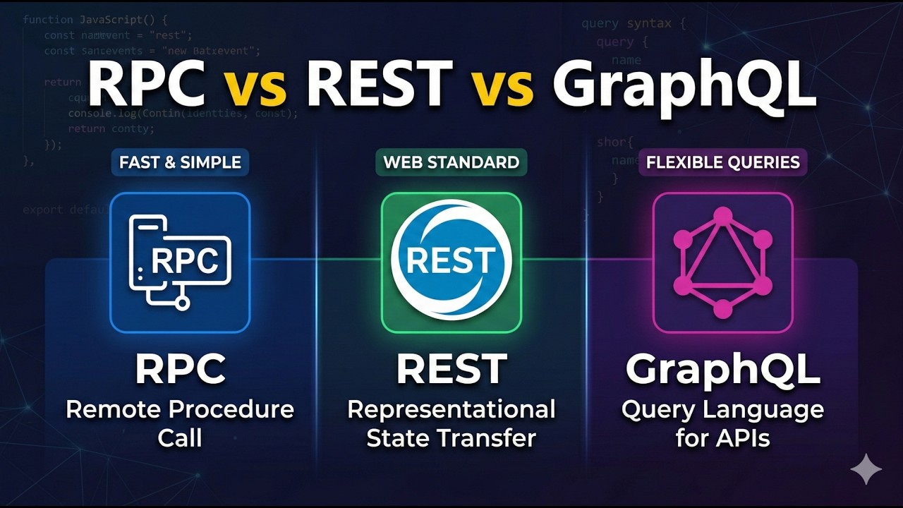 RPC vs REST vs GraphQL | What is the difference ?