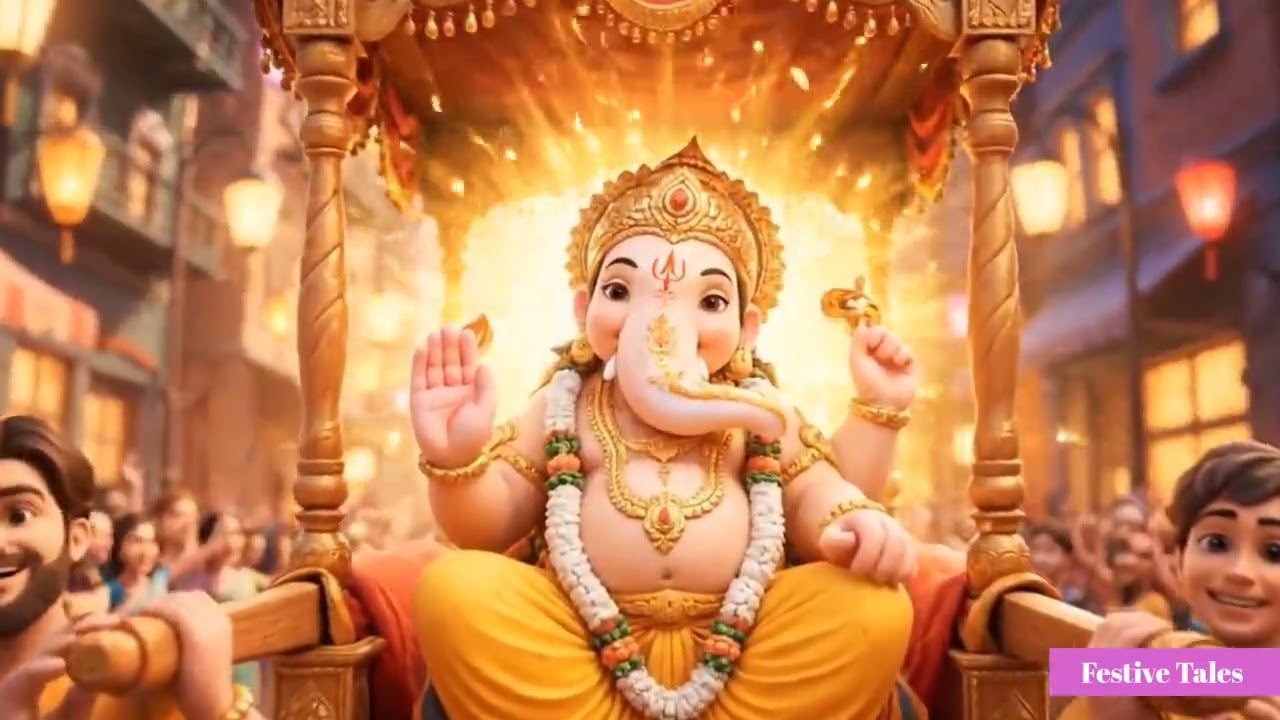 Ganpati Bappa Animation | Divine Ganesh Chaturthi Celebration | Festive Tales