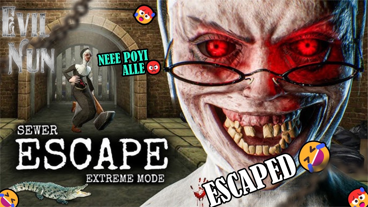 Epic Crocodile Escape From Evil Nun School 🥵‼ (EVIL NUN) MALAYALAM GAMEPLAY / DUDEGAMESTAR⭐