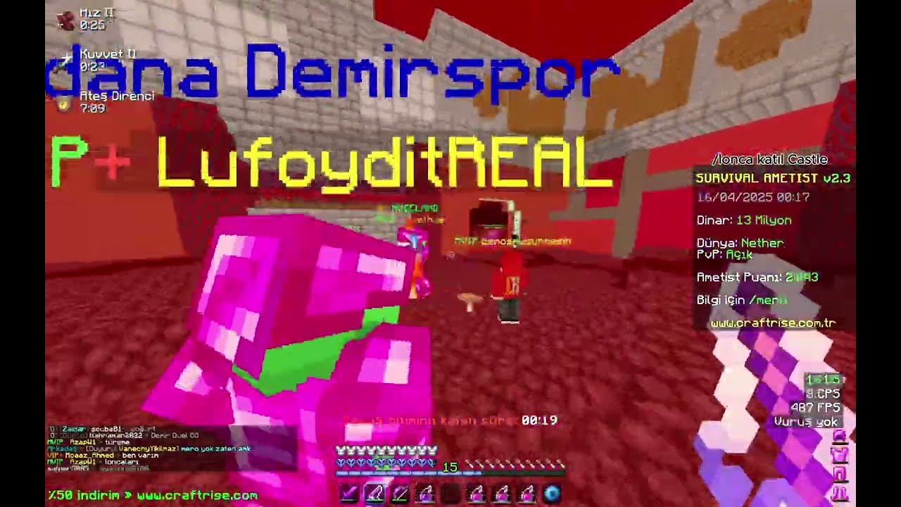 SURVİVAL AMETİST PVP / NETHER PARÇALAMA #14