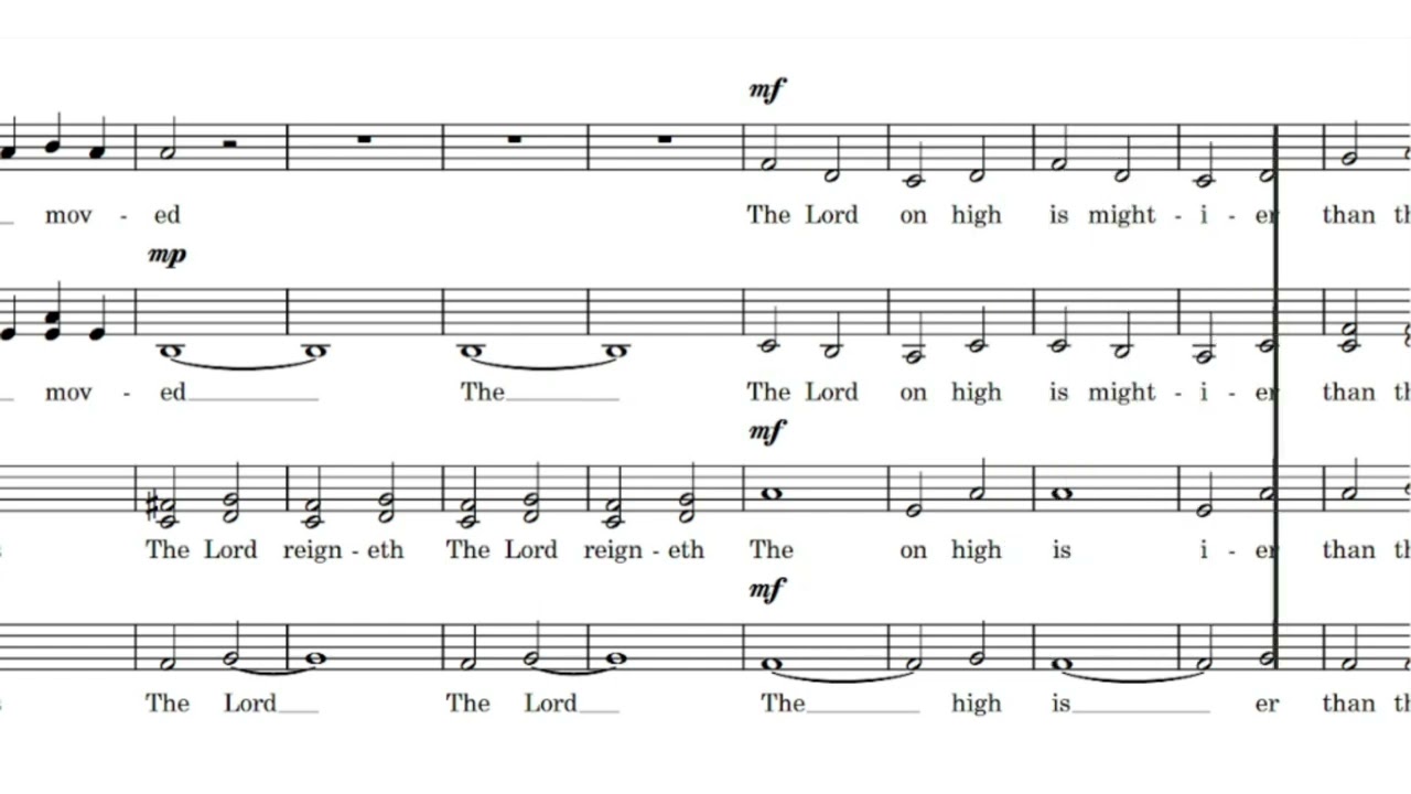 Psalm 93 - Royal Psalm Score