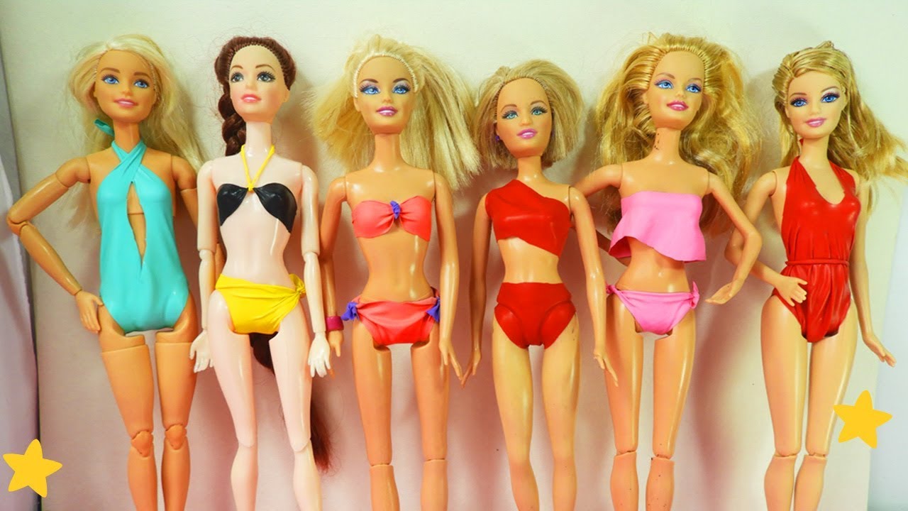TRAJES DE BAÑO CON GLOBOS PARA MUÑECAS BARBIE 👙