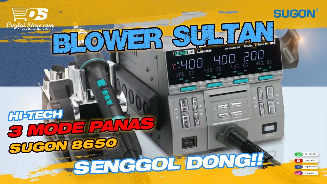 Blower Sultan dengan High Technology, memiliki 3 mode panas | Sugon 8650 #review #sugon