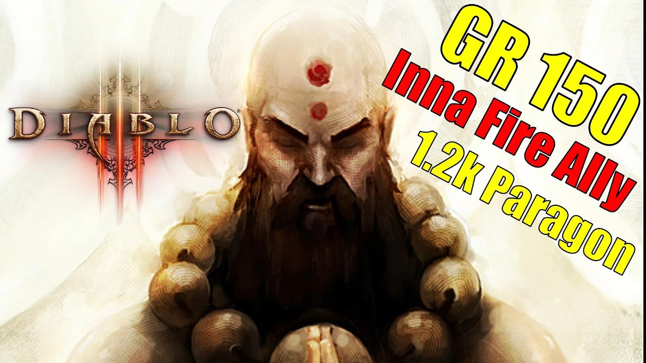 Diablo 3 Season 25 - Fire Ally Inna Monk GR 150 (1.2k paragon, solo-play only)