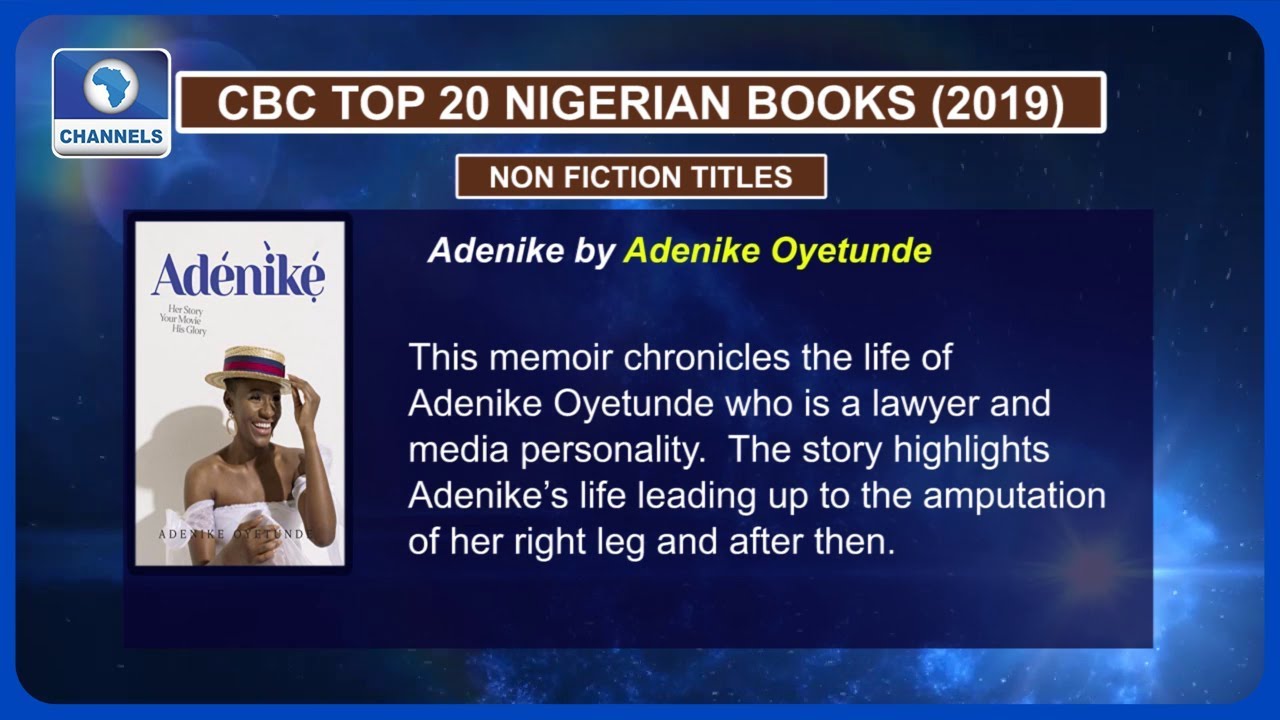Channels Book Club Top 20 Nigerian Books In 2019