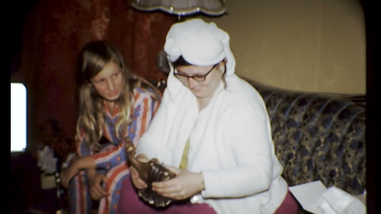 4K 1970's Fun Family HOME MOVIES Film Restoration : Scratches Removed from Xmas Super 8, 8mm Reel.