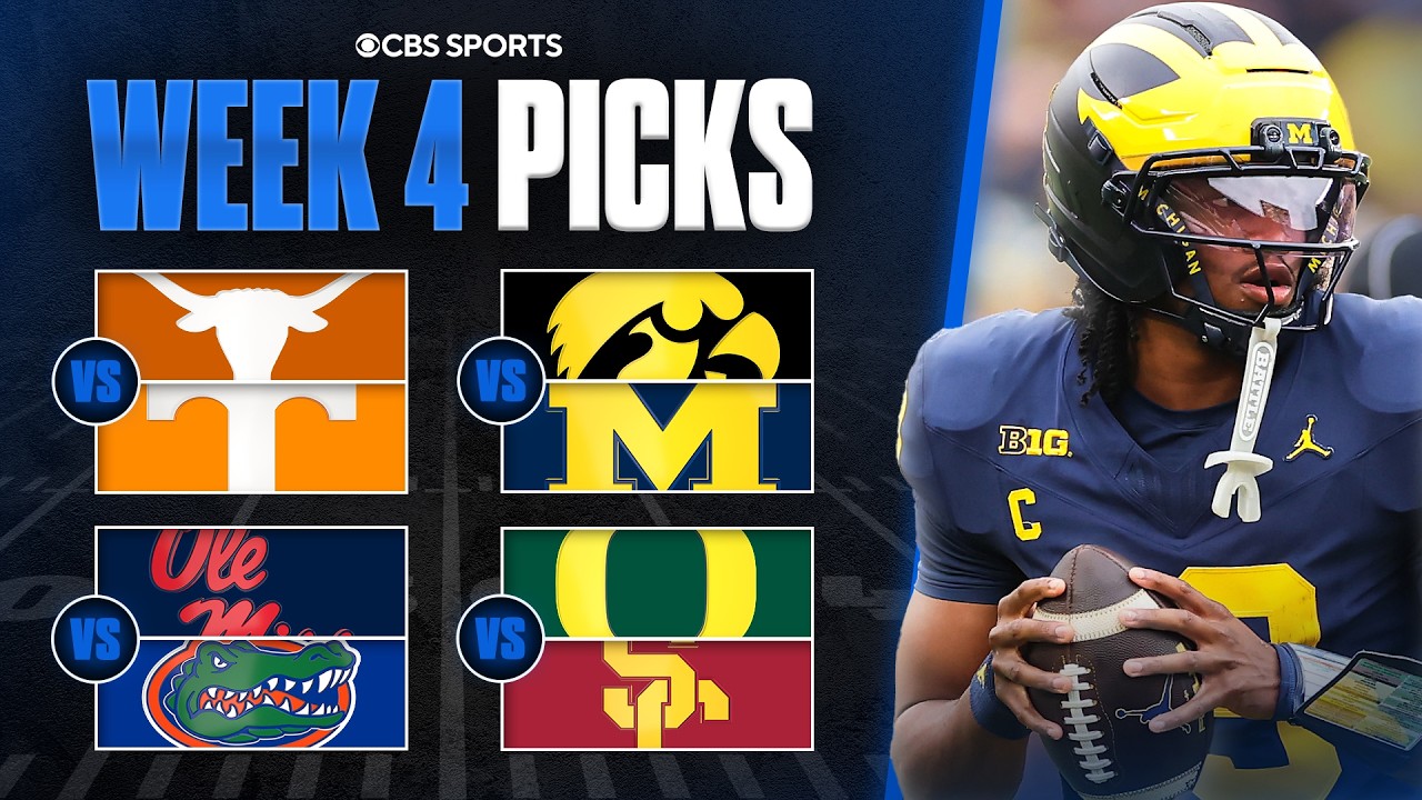 Picks for EVERY Top 25 game in College Football [Full Week 4 Predictions] ✅