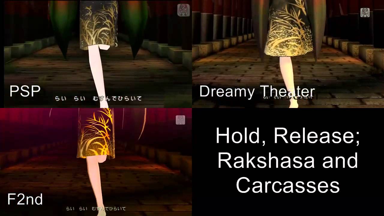 Hold, Release; Rakshasa and Carcasses Project Diva F2nd PV Comparison