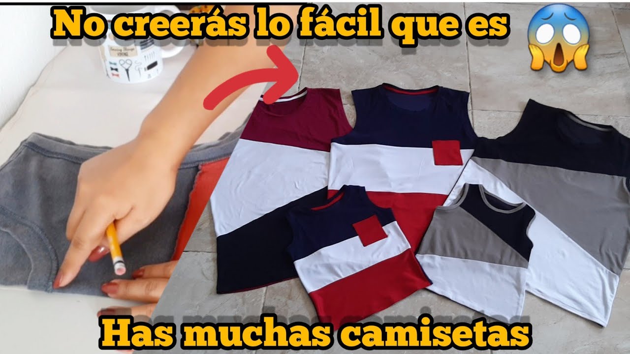 ✨COMO HACER CAMISETAS PARA HOMBRE SIN PATRONES😎❤