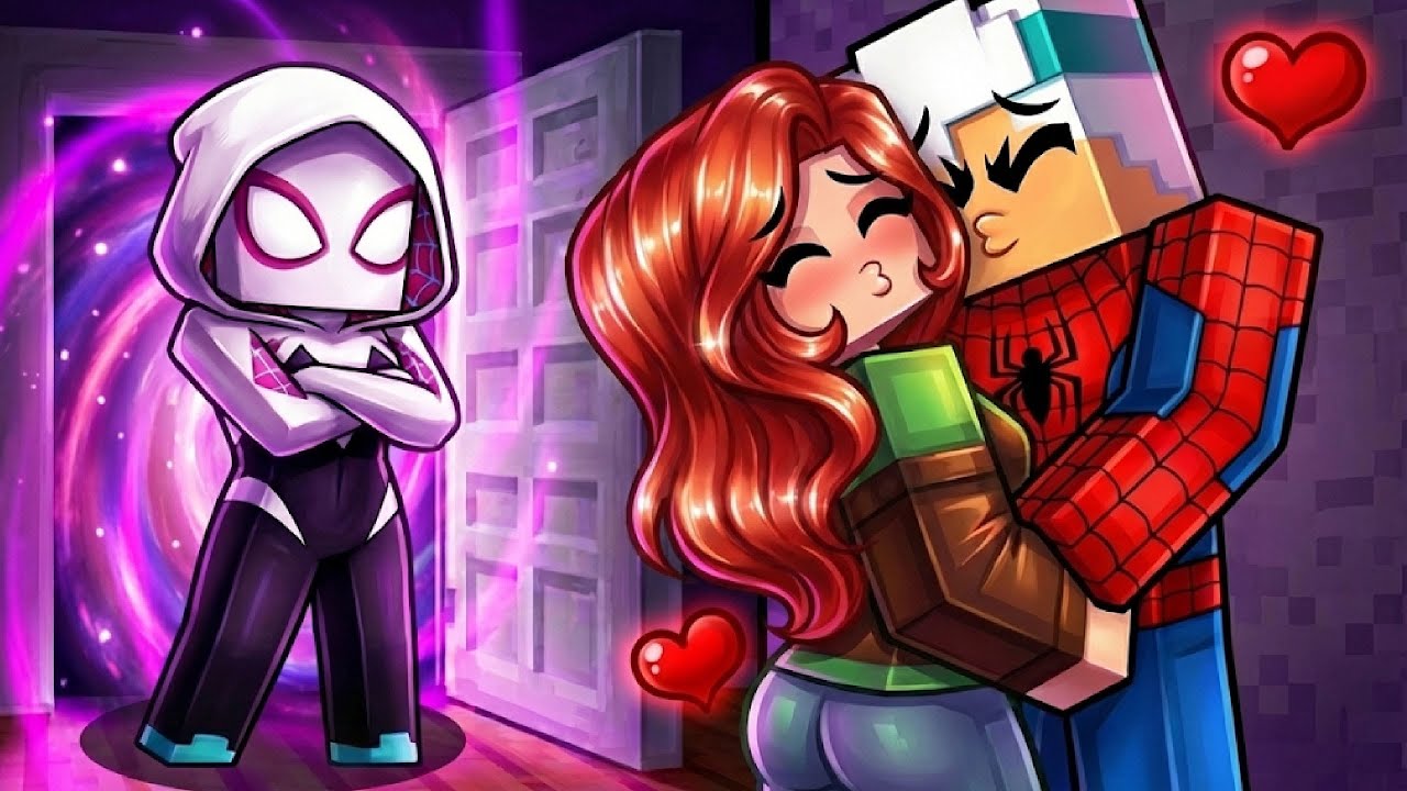A HISTORIA DE AMOR da MULHER ARANHA no Minecraft
