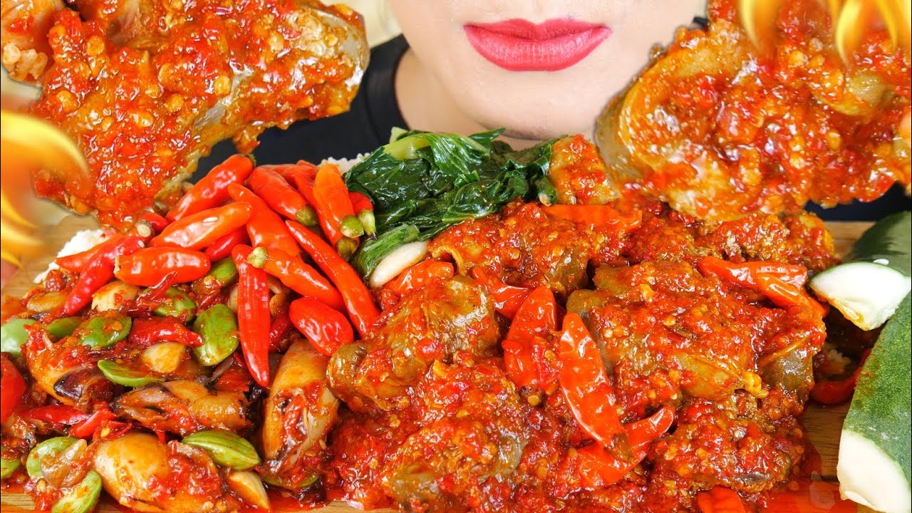 ASMR OSENG CUMI PETE, BALADO PEDAS  ATI AMPELA, TUMIS SAWI | ASMR MUKBANG INDONESIA