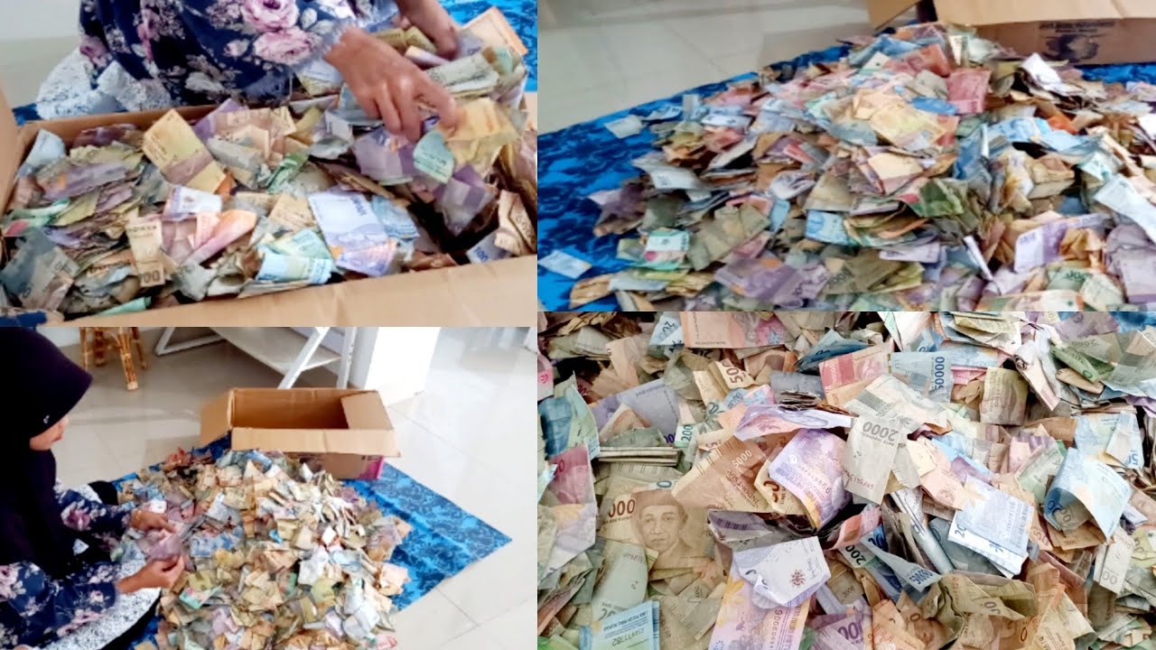 RUTINITAS IBU RUMAH TANGGA DI DESA || BONGKAR TABUNGAN SATU KARDUS || BISA UNTUK BELI EMAS