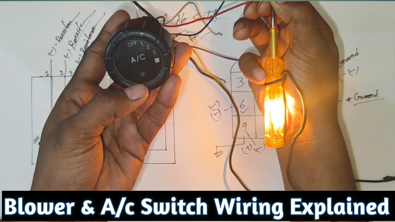 Blower & A/c  Switch Wiring Explained || Practical Wiring Circuit || Lesson -4 || SM Car Ac