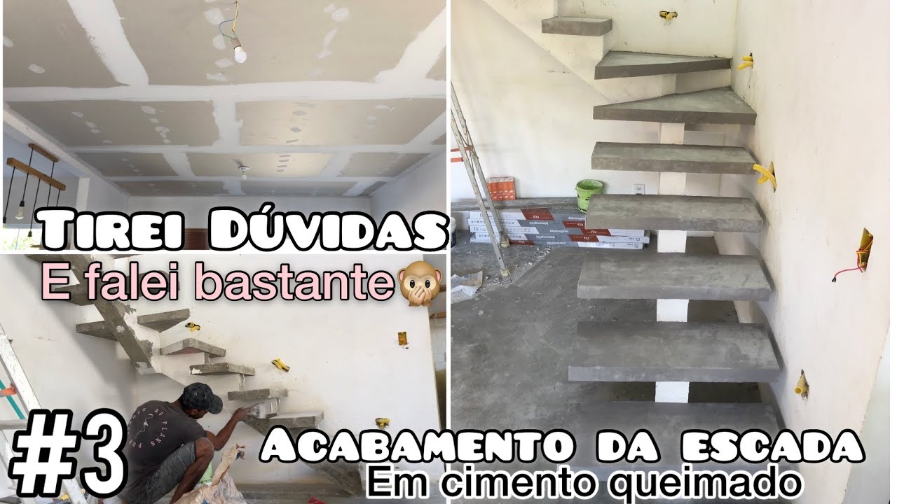 A OBRA DA SALA PARTE 3 - TIRANDO MUITAS DÚVIDAS / PODE FAZER EM TELHADO SIM / O ACABAMENTO DA ESCADA