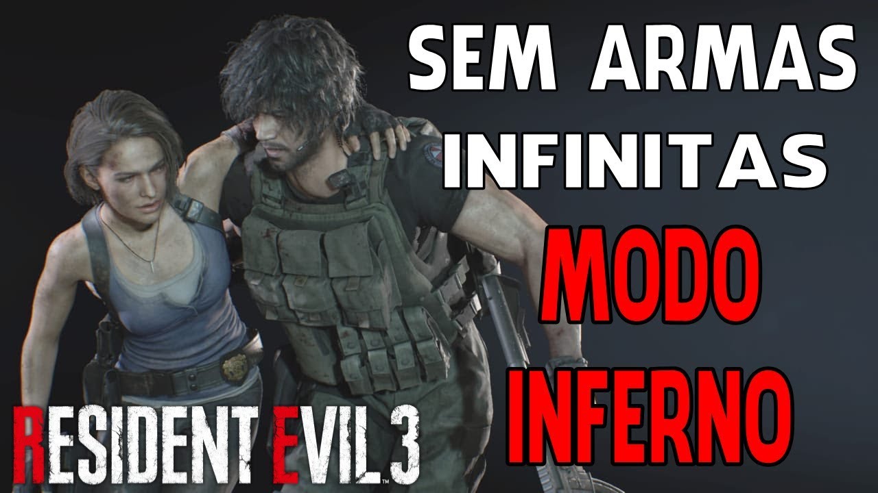 RESIDENT EVIL 3 - MODO INFERNO AT&Eacute; ZERAR SEM ARMAS INFINITAS