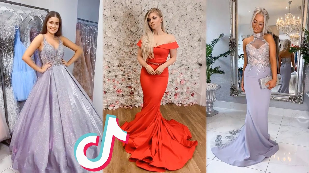 Trying Prom Dress Chanllenge Tiktok | Fashion Dress Compilation✨✨👗 | #2021