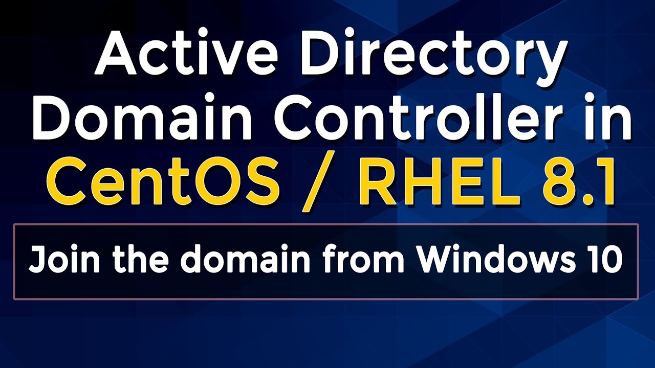 Установка и настройка контроллера домена Samba в CentOS 8 / RHEL 8 | Samba AD DC