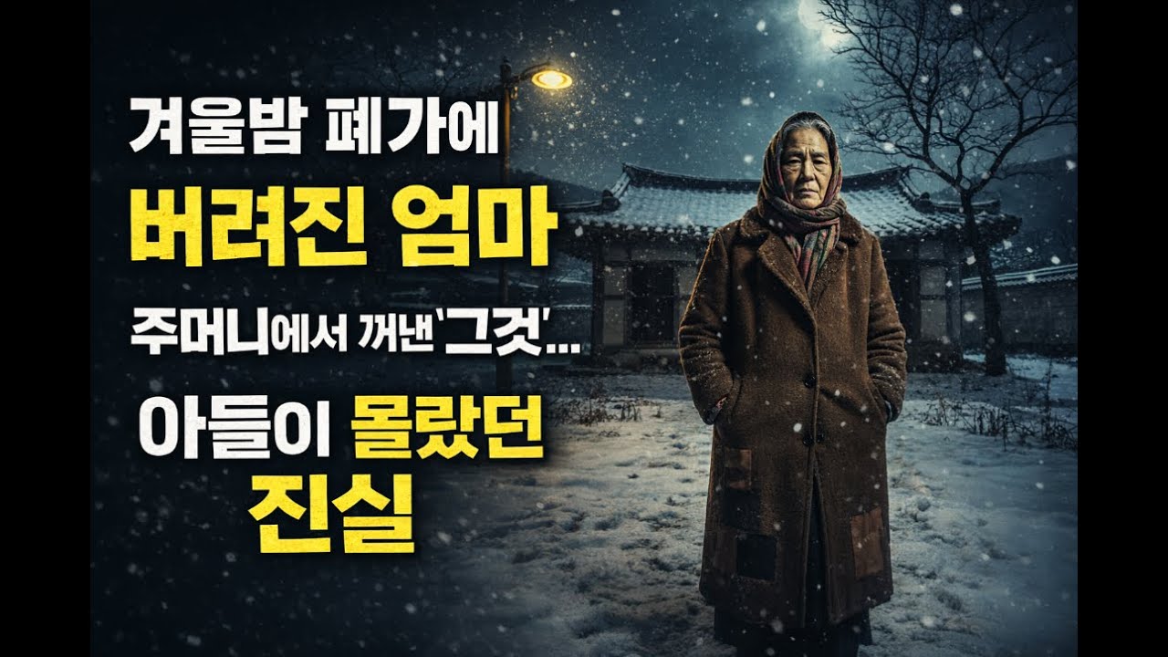 겨울밤 폐가에 버려진 엄마, 주머니에서 꺼낸 '그것'    아들이 몰랐던 충격적 진실