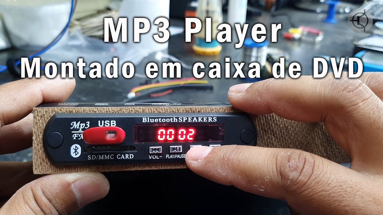 Placa MP3 Player Montada em Caixa de DVD