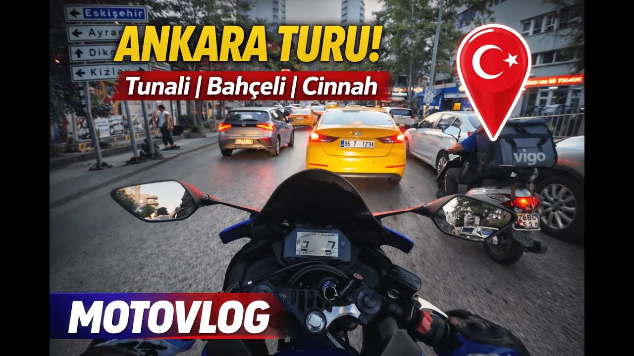 ANKARA TRAFİĞİNDE YAMAHA R25! | TUNALI & CİNNAH MOTOVLOG